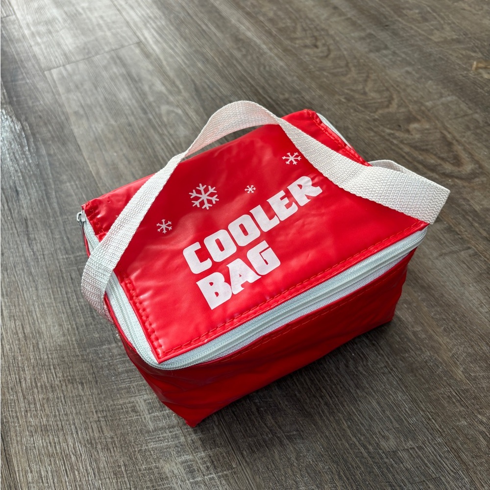 Vintage Red "Cooler Bag" Insulated Lunch Tote